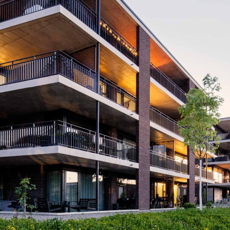 Modern apartment building