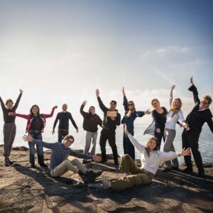 Magic Pencil team celebrating their B Corp certification