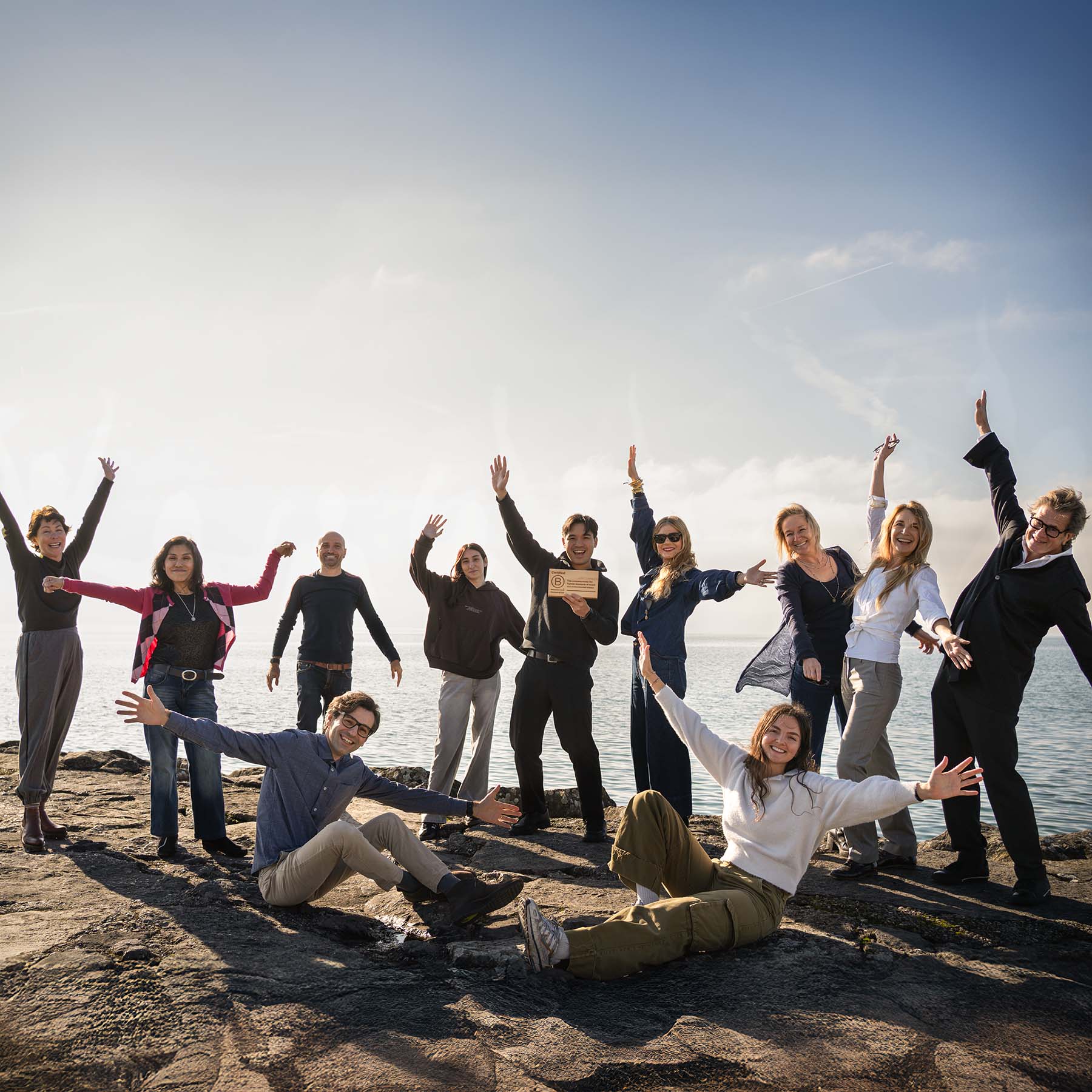 Magic Pencil team celebrating their B Corp certification