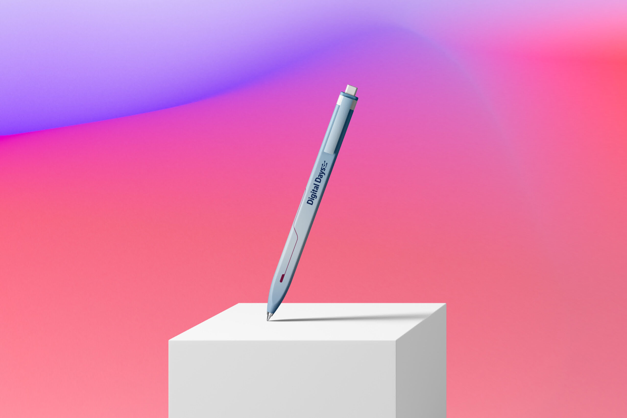 Pen standing on it's point